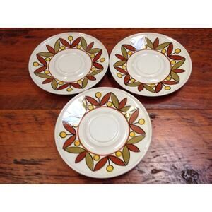 Set 3 Mikasa Vintage 70s Epiqure One Parade Coffee Mug Tea Cups Saucers Japan